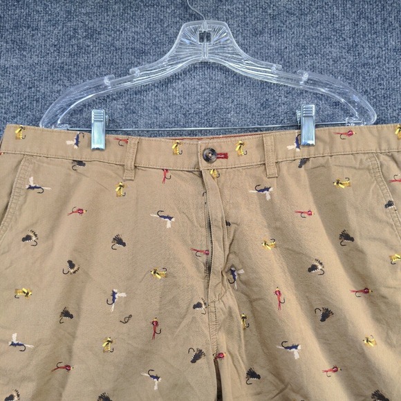 Eddie Bauer Men's Chino Shorts Tan Size 40 100% Cotton Slash Pockets Fishing - Picture 6 of 11